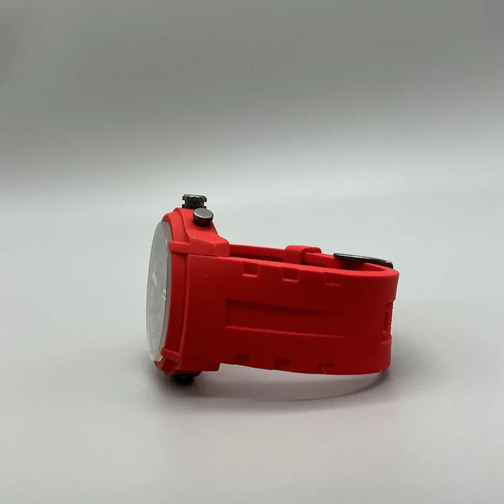 Diesel On Armbar Hybrid Smartwatch Mens Watch 44mm Red Silicone New Battery